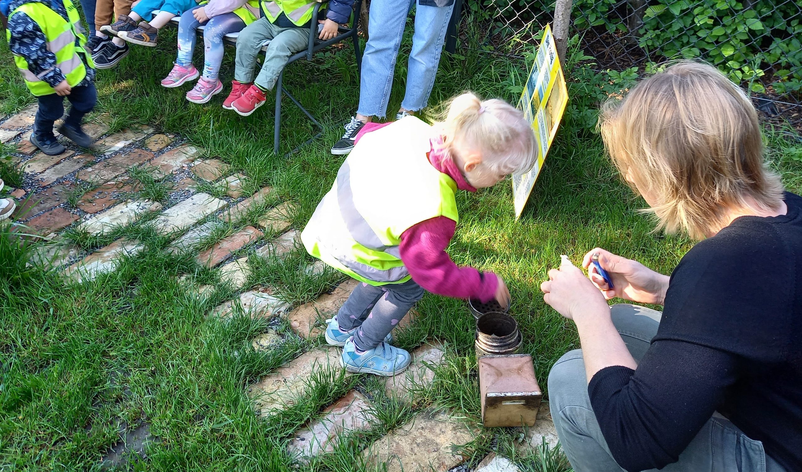 Kinder entdecken alles rund um den Bienenstock